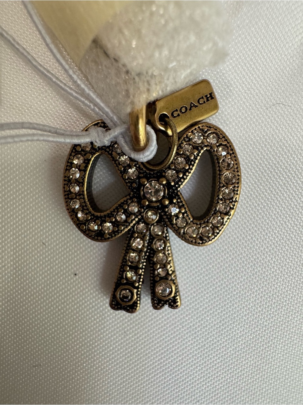 Coach CCX80 DIY Crystal Bow Charm Rhinestone Bag Charm NWT - Picture 7 of 9